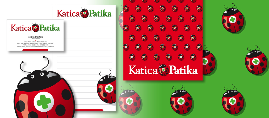 Katica logó és illusztráció