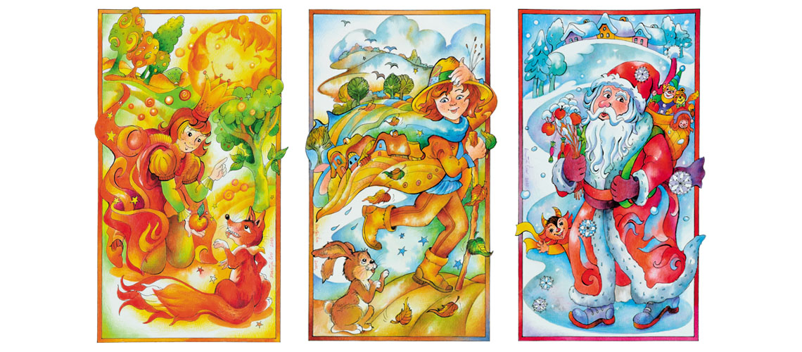 Naptár illusztrációk gyerekeknek